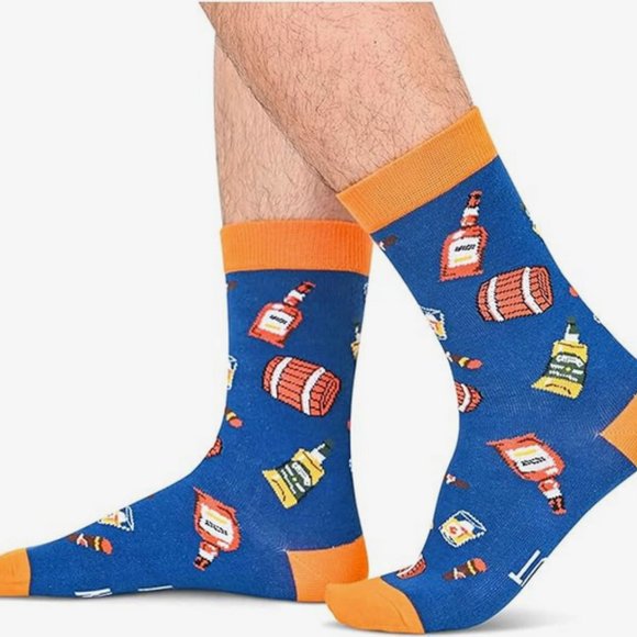 ZMART | 2 pair! Funny Bourbon Socks in Box for Gift Giving OS NWT - Picture 4 of 6